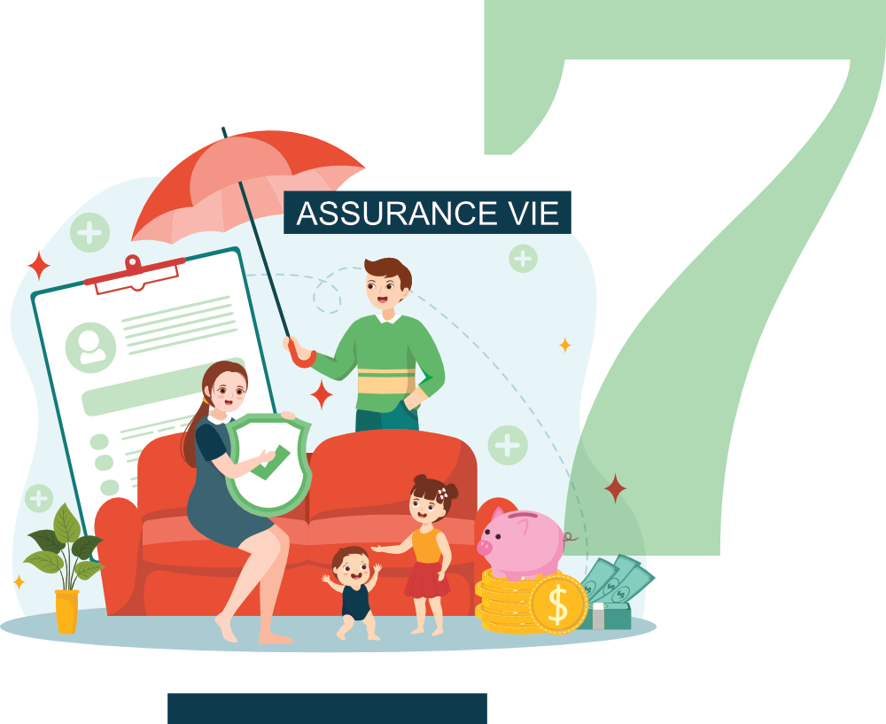 Illustration courtier assurance vie Illustration courtier assurance vie